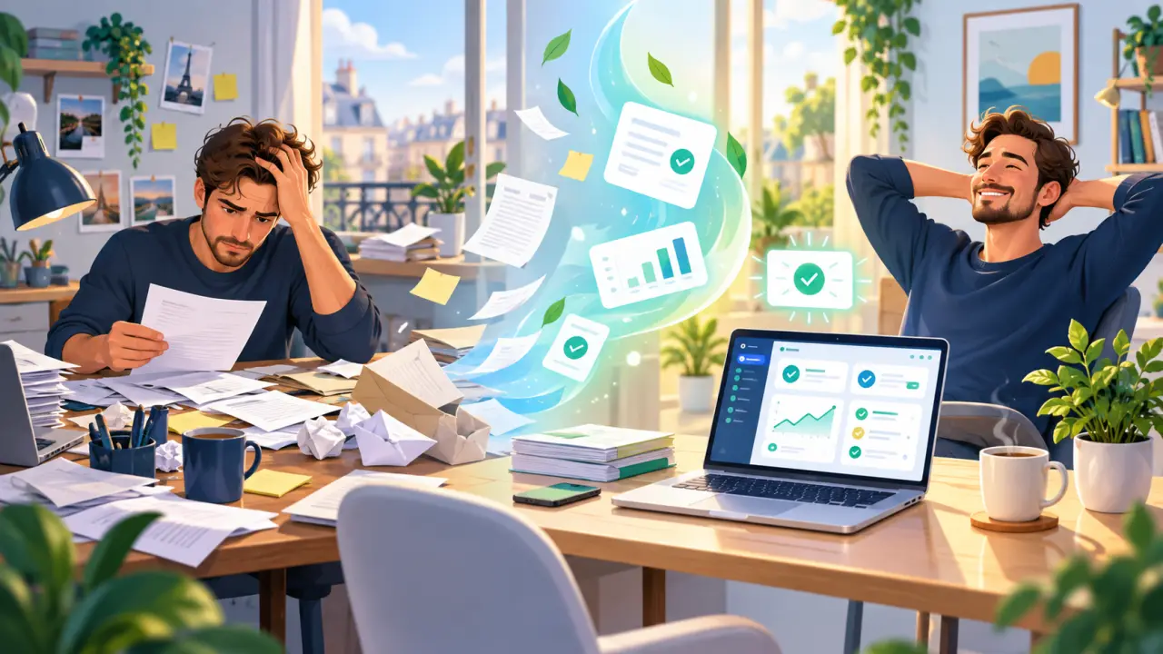 Un freelance suit ses factures et ses paiements sur un tableau de bord clair