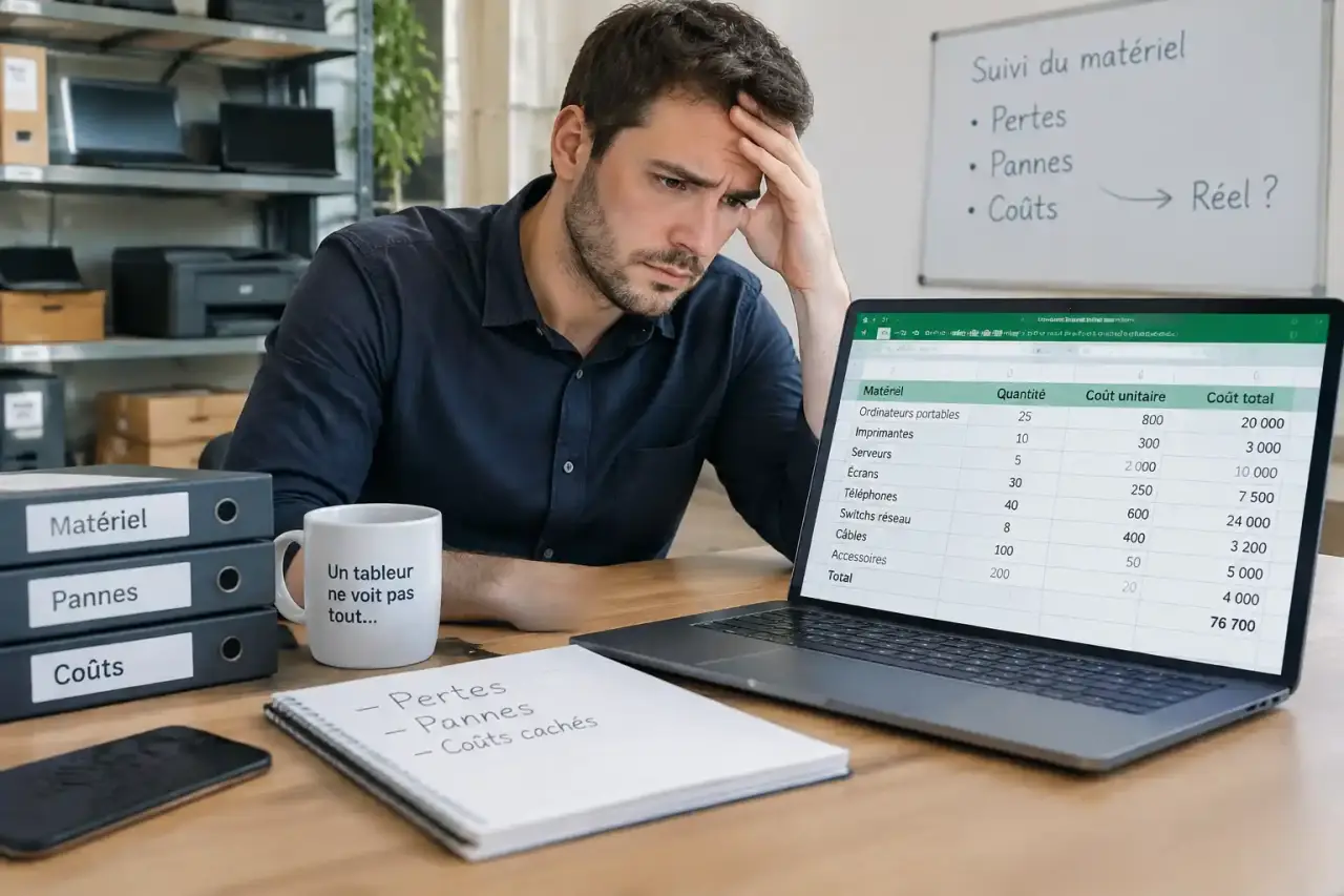 Gestion du matériel en entreprise : le tableur masque les pertes, les pannes et les coûts