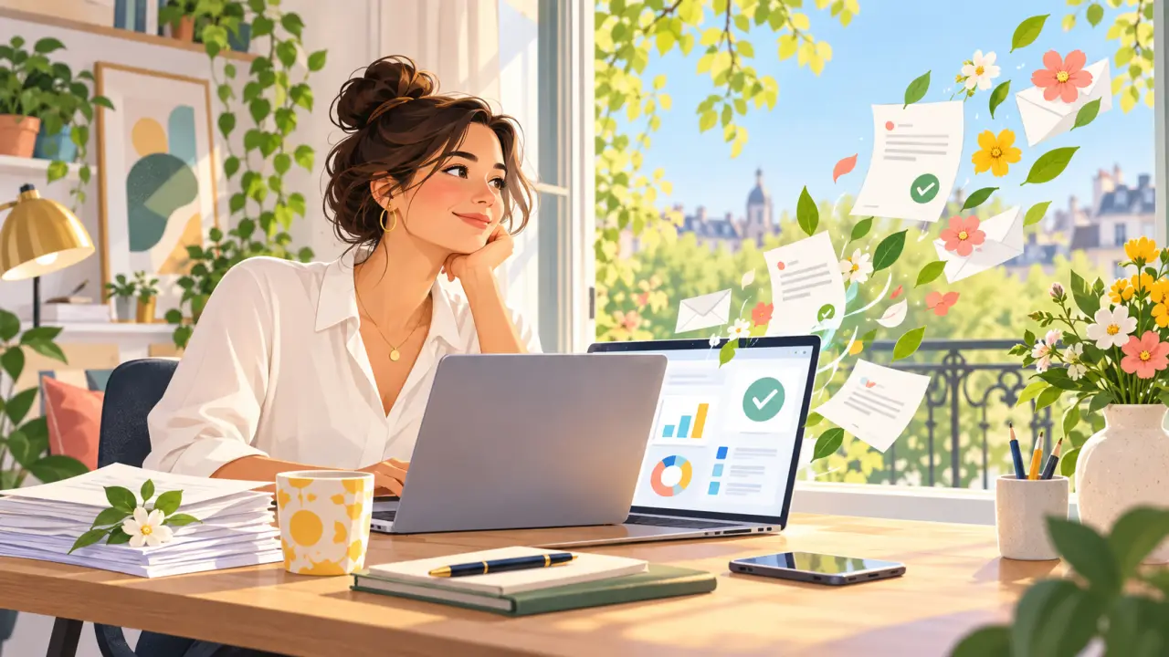 Freelance organisant ses relances de factures au printemps